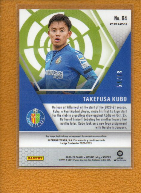 久保建英 Panini Mosaic Prizm PSA 10 Takefusa Kubo 2020-21 Panini Mosaic La Liga Choice Red