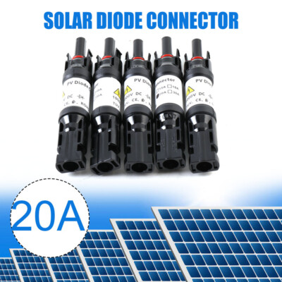 5 Stück Solar PV Solardiodenstecker Solardiode 20A Stecker Diode Solarmodul