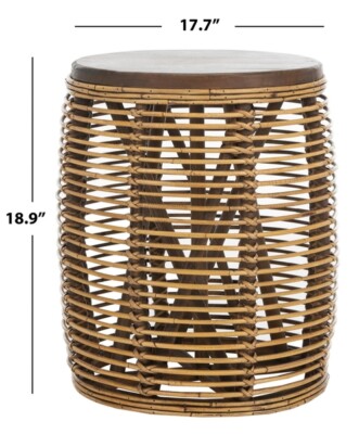 Safavieh MAUI RATTAN DRUM STOOL TABLE, Reduced Price 2172709749 STL6500B