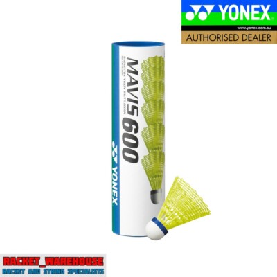 5 TUBES YONEX MAVIS 600 BADMINTON SHUTTLES YELLOW SHUTTLECOCKS BLUE/MEDIUM JAPAN