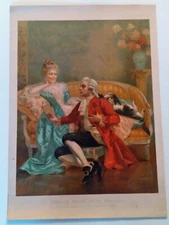 1893 "FROM THE SUBLIME TO THE RIDICULOUS" Chromolithograph, Strand Magazine, Cat