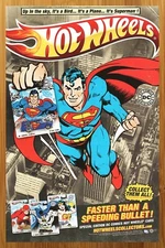 2011 DC Comics Hot Wheels Cars Print Ad/Poster Superman Batman Toy Pop Art Retro