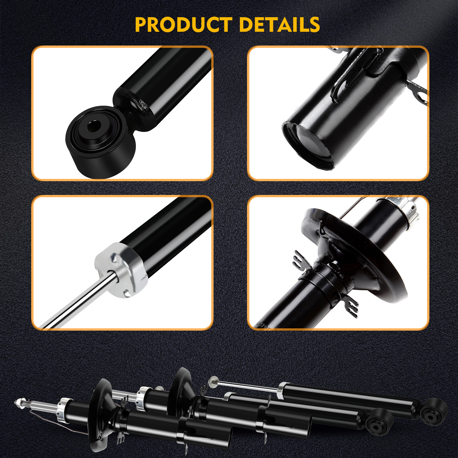 Front & Rear Shocks Struts Complete Set for 1999-2005 Volkswagen Jetta