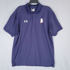 Under Armour Heat Gear Men's Golf Polo Shirt Short Sleeve Loose Fit Navy Size XL