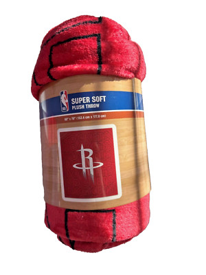 HOUSTON ROCKETS NBA SUPER SOFT PLUSH THROW 60IN X 70IN | eBay