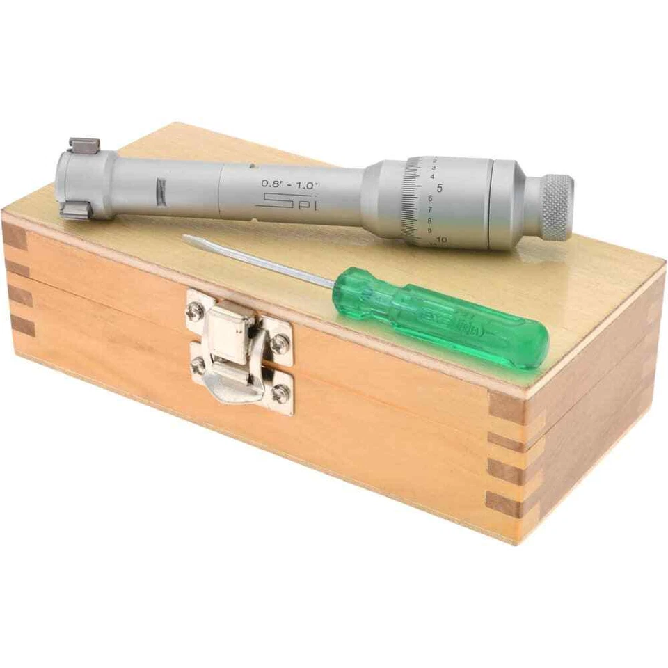 SPI 10-731-8 Mechanical Hole Micrometer: 0.8" to 1" Range, 3.15" Gage Depth