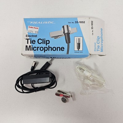 RadioShack REALISTIC 33-1058 Tie Clip MIKE Microphone JAPAN - RARE NEW
