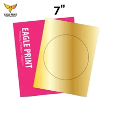 100 Custom Gold Foil Logo Stickers – 0.5‑7” Personalized Round Labels Made in US