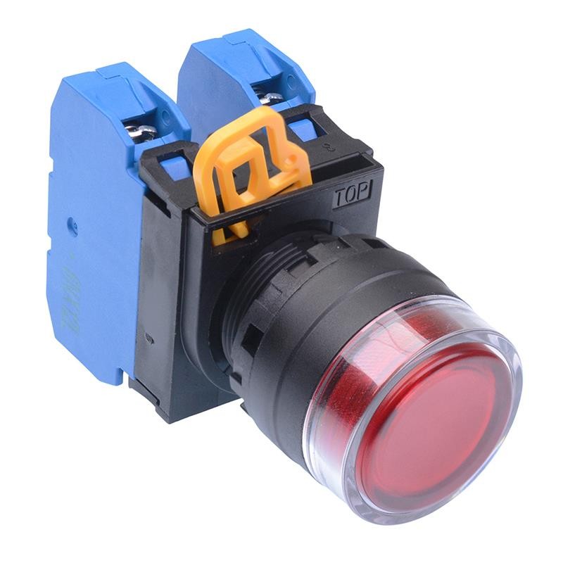 IDEC Red 22mm Maintained Shrouded Push Button Switch 2NO IP65 YW1L-AF2E20Q0R
