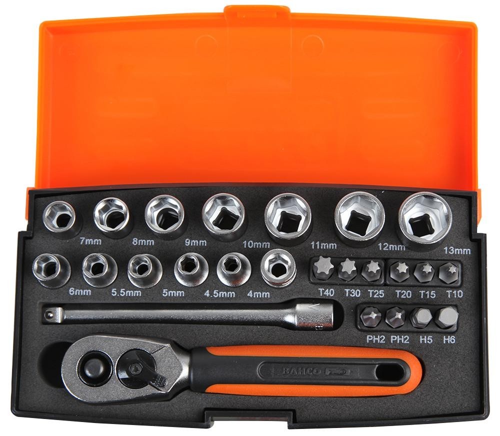 BlueSpot Socket Set 1/4 dr Ratchet Wrench Screwdriver Bits Philips TORX HEX - Image 6