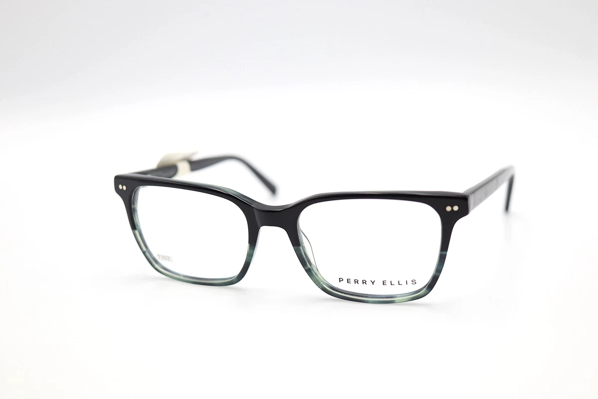 Perry Ellis Pe 433-3 Rich Clear Crystal Authentic Eyeglasses 51-18-140 Perry Ellis Square Eyeglass Frames for sale | eBay main image 2