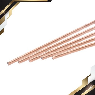 5 Pack Pure Copper Round Rod 1.2mm/0.05'' Dia 9.84'' Length Solid Copper Rod