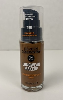Revlon ColorStay Foundation Make Up Liquid Matte Finish 440 Mahogany Longwear