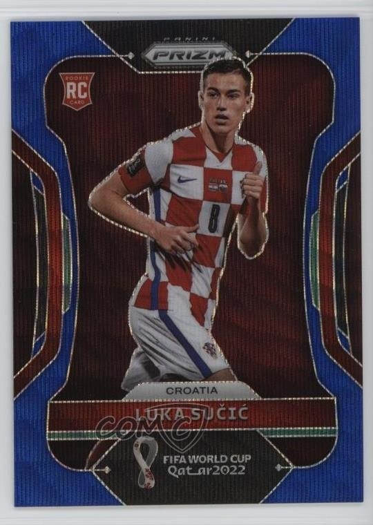 2022 Panini Prizm World Cup Qatar Blue Wave /199 Luka Sucic Sučić #62 9v7