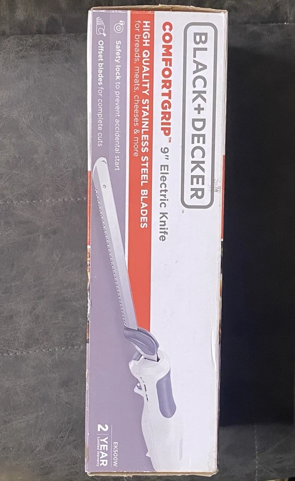 "Cuchillo eléctrico BLACK+DECKER Comfort Grip EK500W-T 9""" Foto 2 de 4