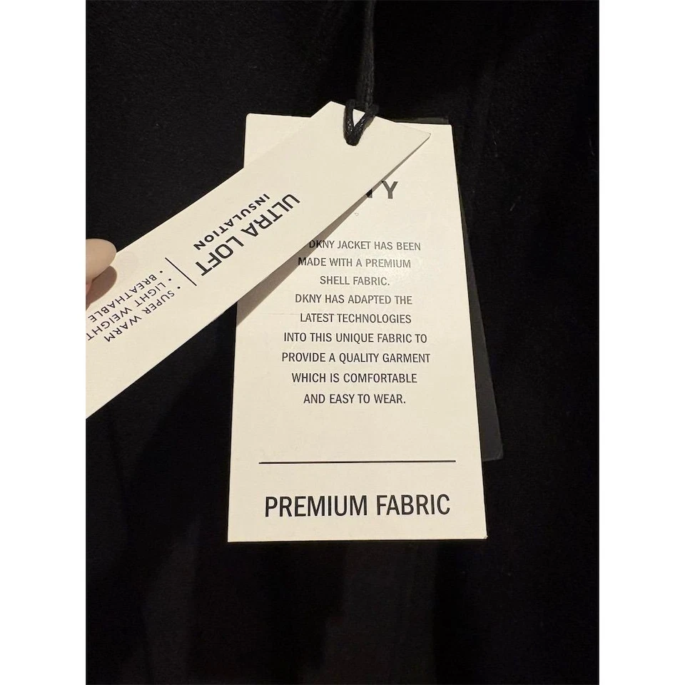 DKNY Men's Overcoat L Black Wool Blend Winter Warm Sherpa Collar NWT  Men’s L - Image 3 of 4