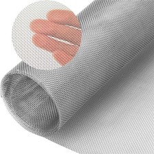 20 Mesh Stainless Steel Wire Mesh Screen 12 x 47 Inch Metal Filter Vent Guard