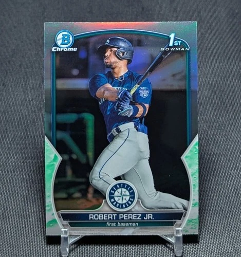 Robert Perez Jr. 1st Chrome Lunar Refractor Rookie 2023 Bowman #BCP-124 Mariners