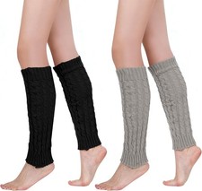 2 Pairs Leg Warmers Women Girls Knitted Ballet Leg Warmers Yoga Dance 80s