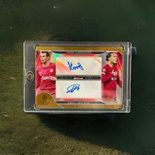 2022-23 Topps Finest UCC Virgil Van Dijk /Jamie Carragher Dual Auto Gold /50