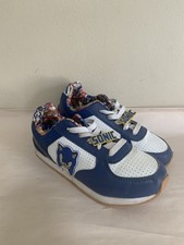 Kids Sonic the Hedgehog Sneakers Youth Size 3 Blue White SEGA Boys Athletic Shoe