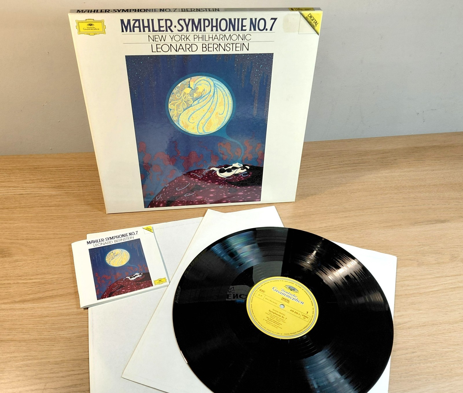 DG 419 211-1 Mahler Symphony no. 7 Bernstein NEAR MINT 2 LP Vinyl ED1 Symphonie