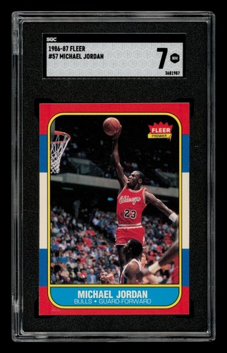 1986-87 Fleer Set-Break # 57 Michael Jordan Rookie SGC 7 NM