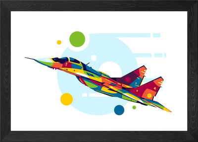 MiG 29A Gerahmtes Wandbild Poster Leinwanddruck Bild