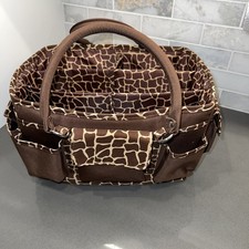 Giraffe print organizer with many Pockets and spaces to store Baby Items, Crafts