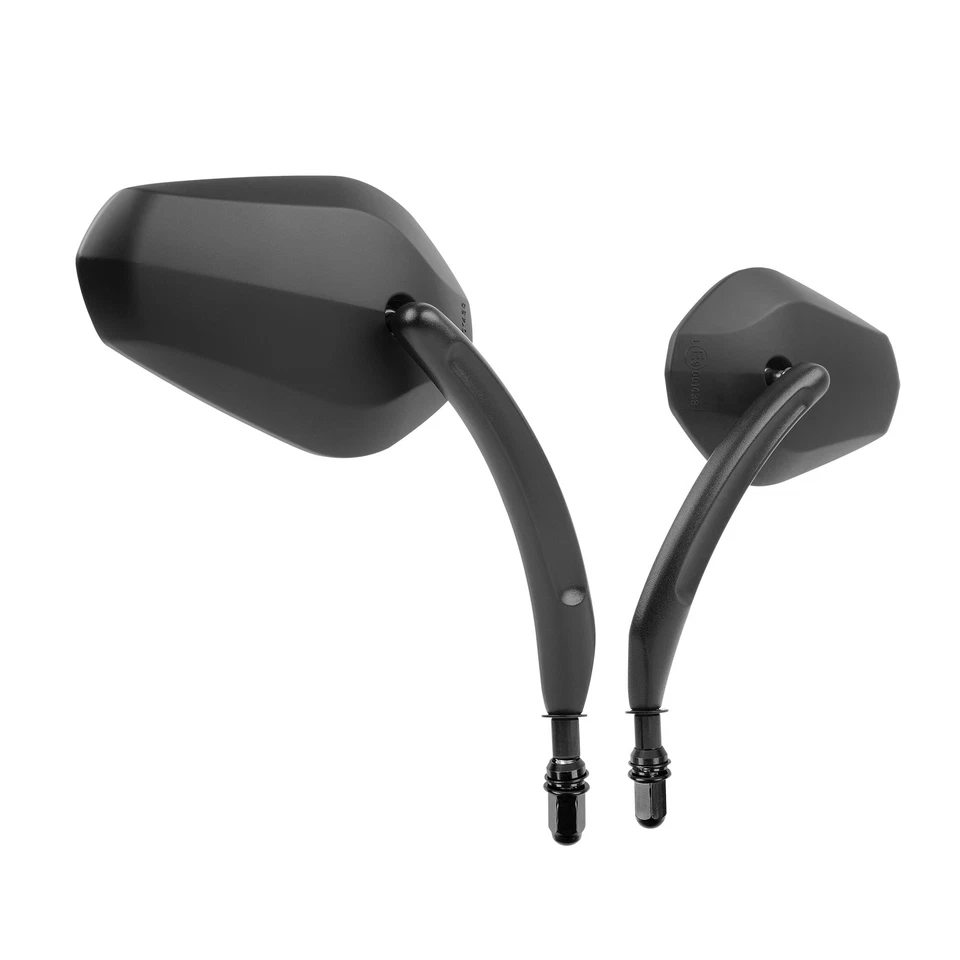 2x Espejos retrovisores laterales mate para motocicleta Harley Fatboy Fat Bob Foto 4 de 4