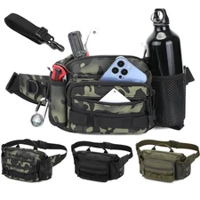 Military Tactical Concealed Carry Fanny Pack Molle Waist Bag Gun Holster Pouch