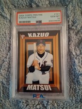 2004 Topps Pristine 97/499 Kazuo Matsui #121 Rookie RC PSA10 gem mint POP 1