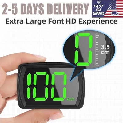 GPS Digital Speedometer Car Truck Motorcycle Head Up Display Odometer HUD MPH