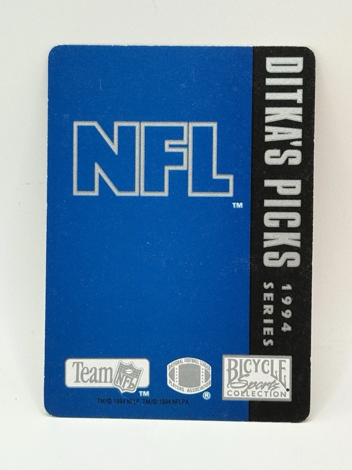 1994 Bicycle Ditka's Picks Playing Cards - Emmitt Smith #AH - Image 2 of 2