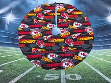 Handmade Mini 19" Christmas tree skirt NFL FOOTBALL KANSAS CITY CHIEFS players
