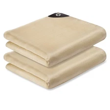 2 Pack Welding Blanket 4x6 ft - Heavy Duty Fiberglass Fabric, 1022 °F Fire Re...