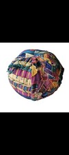 Round Kantha Indian Decorative Patchwork Throw Pillow Eclectic Boho Ethnic