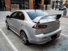 Mitsubishi Lancer Evo X Style Silver Black Rear Wing Spoiler 07-17 Galant Fortis