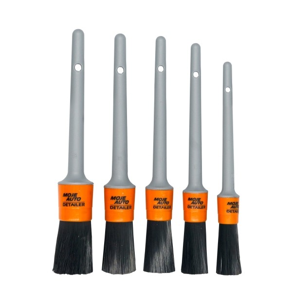 Set de brosses d'esthétique 5pcs pinceau de detailing voiture pour nettoyage jantes et intérieur