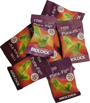 Moldex Pura Fit 7700 Earplugs 10 Pairs SNR = 35Db Ear Protection Foam Green Disp