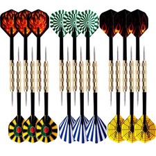 Steel Tip Darts Set,Professional Darts Metal Tip,Metal Darts for Dartboard18 pcs