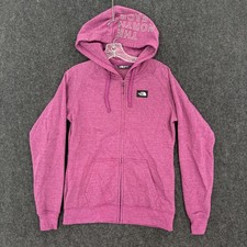 The North Face Hoodie Women's Small Purple Full Zip Fleece Sweatshirt Jacket