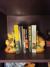 Fitz & Floyd Classics Gallo de Oro Hen With Chicks 3D Bookends Ceramic 