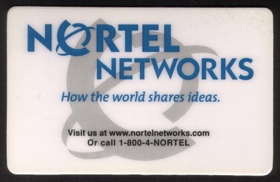 5M Nortel Networks Promo 'Wie Die Welt Ideen Teilt' GEBRAUCHTE Telefonkarte