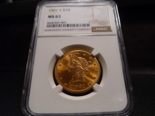 1901-S MS63 $10 Gold Liberty Eagle NGC Certified - Bright