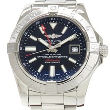 Breitling Avenger II GMT A32390 Automatik Uhr schwarzes Zifferblatt 43mm Herren