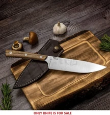 BPS Knives Rosemary Chef's Kitchen Knife 7.7" 5Cr14MoV Steel Blade Walnut Handle
