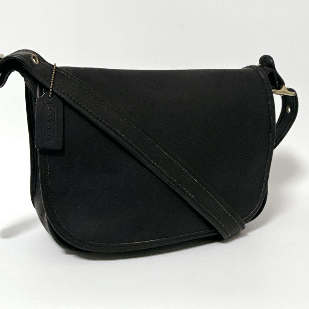 COACH 9951 Vintage Black Leather Shoulder Bag PG0GRP