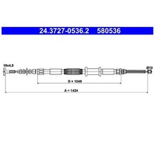 ATE Handbremsseil hinten links 46468158 22213467