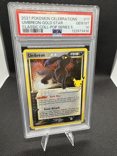 2021 Pokemon Celebrations Classic Collection Umbreon-Gold Star #17 PSA 10